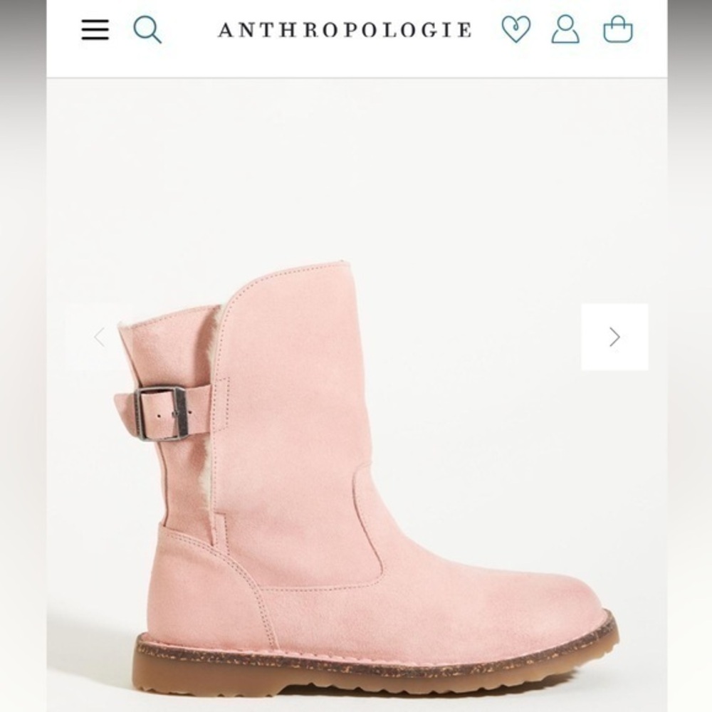 New Birkenstock Pink Upsala Shearling Boots Anthropologie